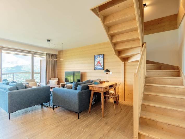 Gîte pour 10 personnes, avec sauna et piscine ainsi que balcon et jacuzzi dans Arc 1600 - 3