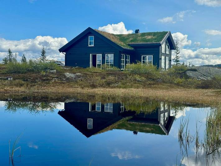 Hütte in der Nähe von Høgevarde mit Aussicht und Mountainbike-Strecken in Flå