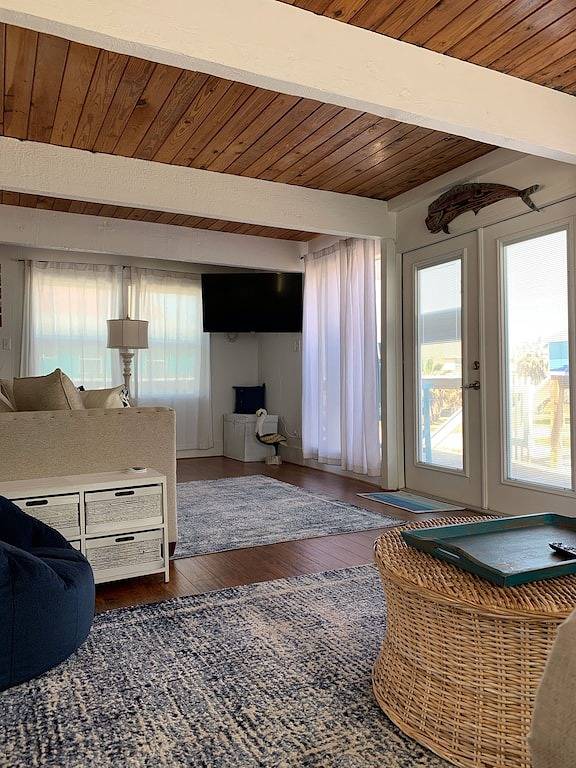 Enjoy panoramic views from the spacious wrap around deck! in Brazoria County