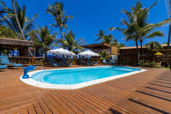 Pousadas para 3 pessoas, com jardim e piscina em Maraú
