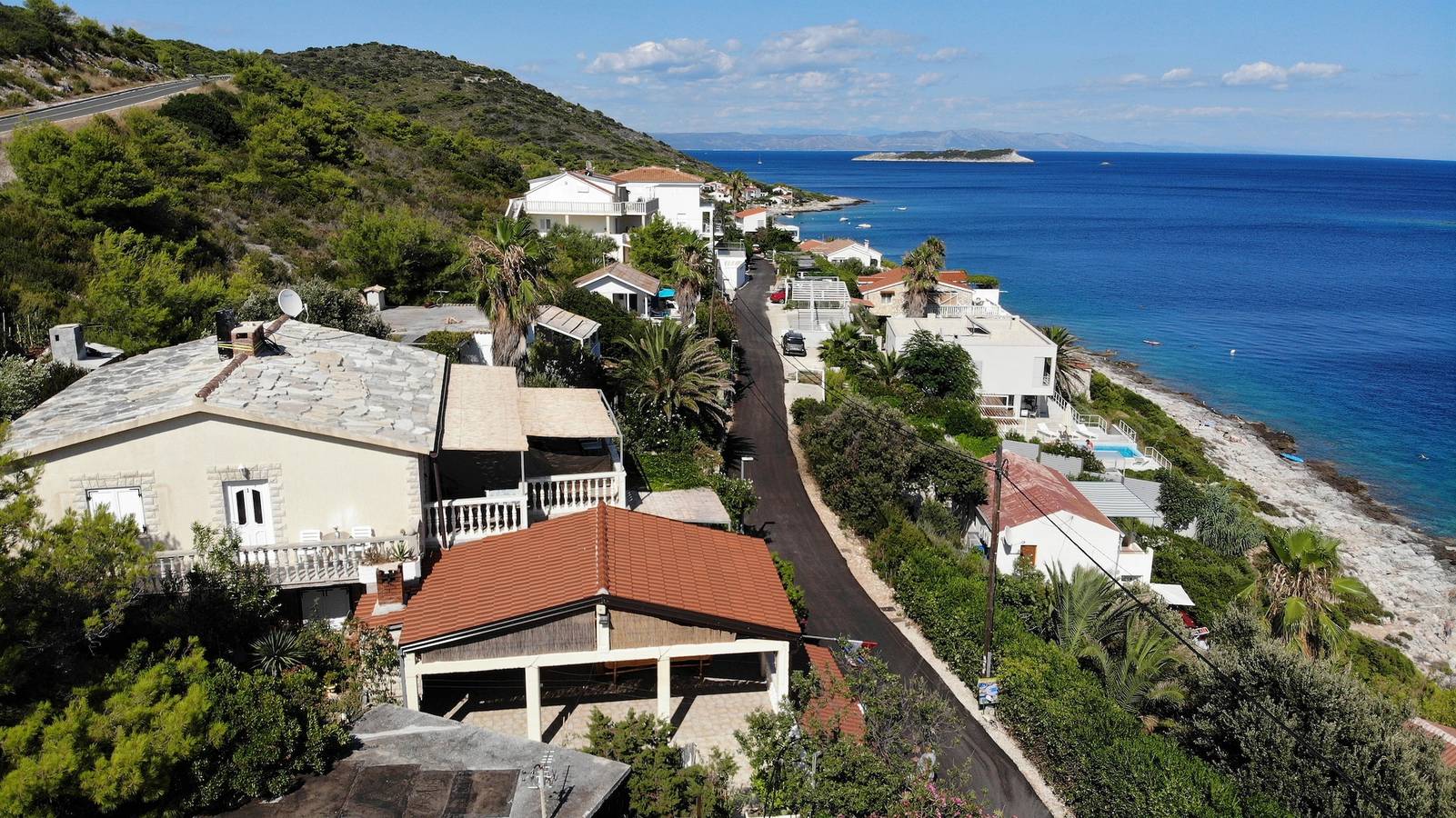 Ganze Wohnung, 1-Zimmer-Ferienwohnung am Strand Milna, Vis A-8917-c in Rukavac, Split-Dalmatien