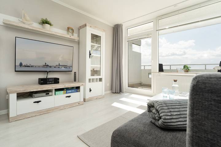 Ferienwohnung für 3 Personen, mit Sauna und Balkon in Grömitz