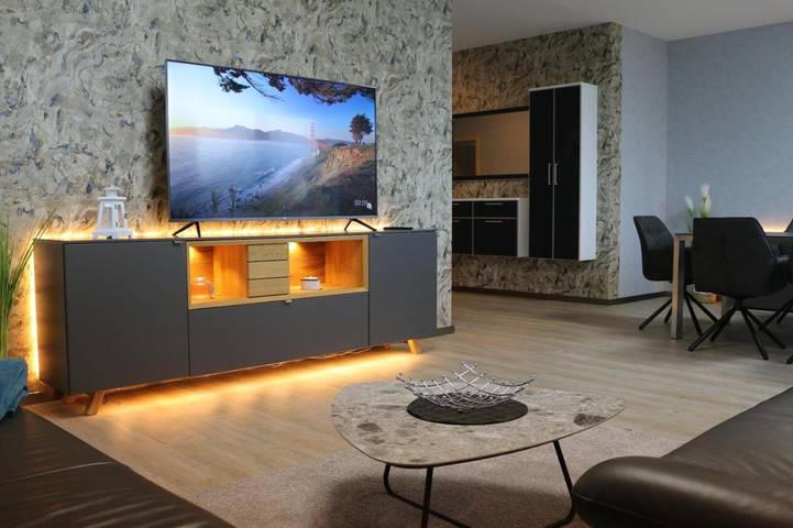 Ferienwohnung für 4 Personen, mit Terrasse und Garten sowie Ausblick
