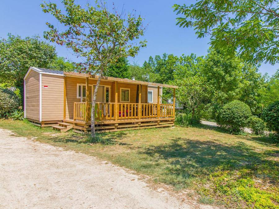 Camping Domaine La Faurie - Mobilheim 4 personen - Premium 2 Schlafzimmer in Séniergues, Regionaler Naturpark Causses du Quercy