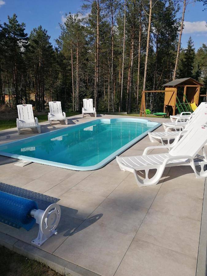 Domek letniskowy dla 10 osób, z jacuzzi i sauna oraz ogród i basen na Kaszuby