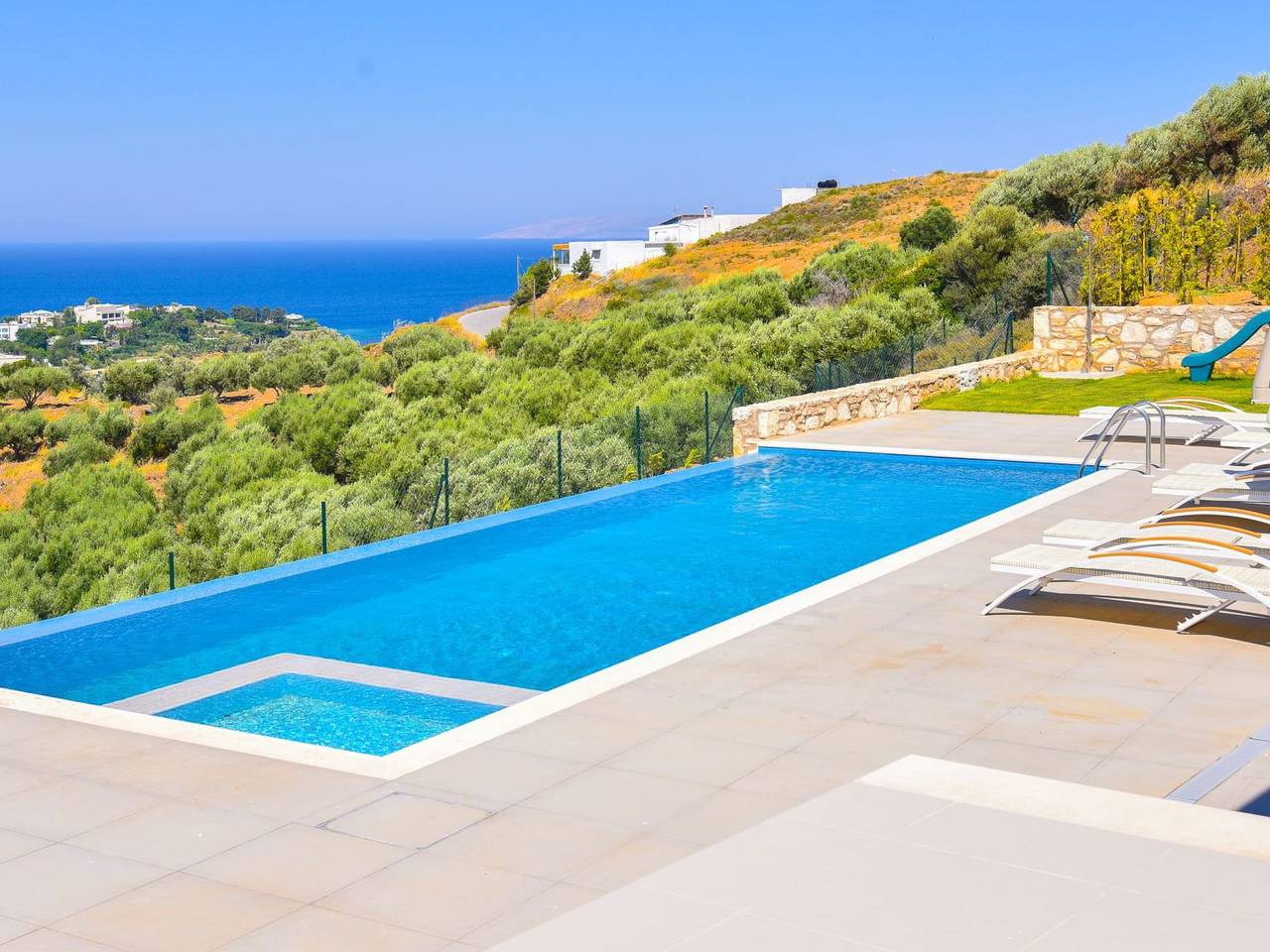 "Villa Kallia" mit Infinity-Pool in Agia Pelagia, Achlada