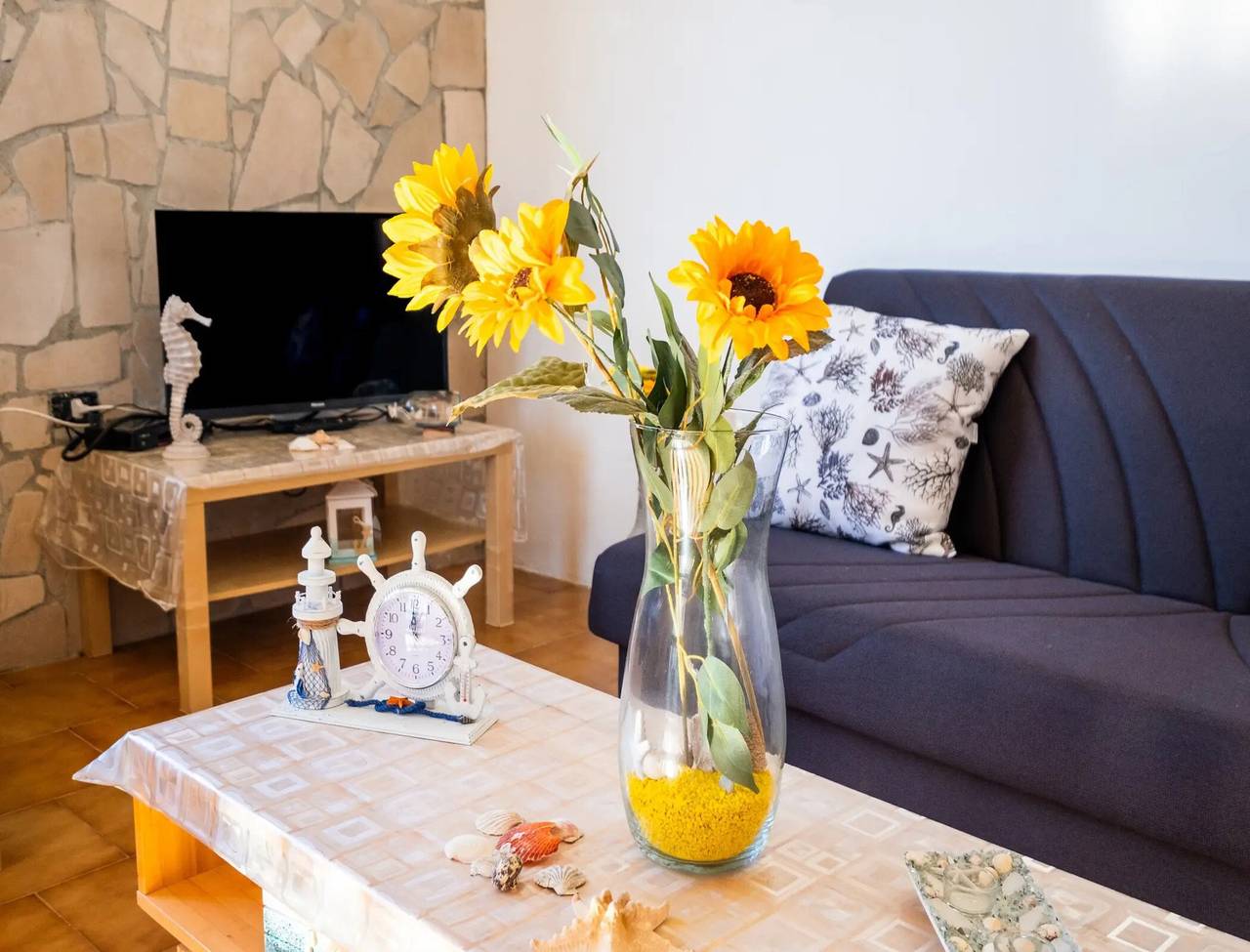 Ferienhaus 'Villa Destra' mit privater Terrasse, Wlan und Klimaanlage in Porto Cesareo, Golf von Tarent