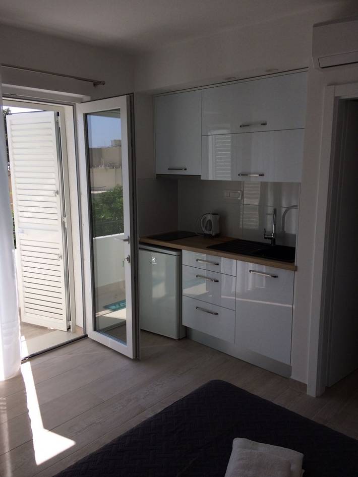 Ganzes Studio, Studioapartment in Podgora mit Meerblick, Balkon, Klimaanlage, W-Lan (4492-4) in Podgora, Makarska Riviera
