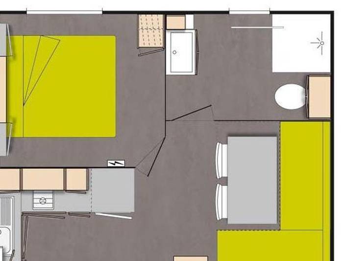 Camping Harrobia - Mobilhome 3 personnes - Mobile-home 1 chambre pour 2/3 personnes in Bidart, Région de Bayonne
