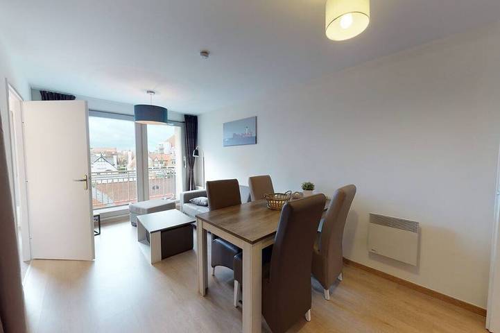 Suite for 4 people with one room with a double bed & one bunk bed in Bray-Dunes, Flanderns Dünenküste