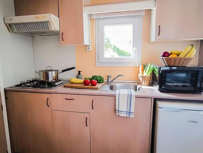 Orris camp - Mobilheim 4 personen - 4 Schlafplätze mit großer Terrasse (mit Klimaanlage) in Caves, Mittelmeerküste (Frankreich)