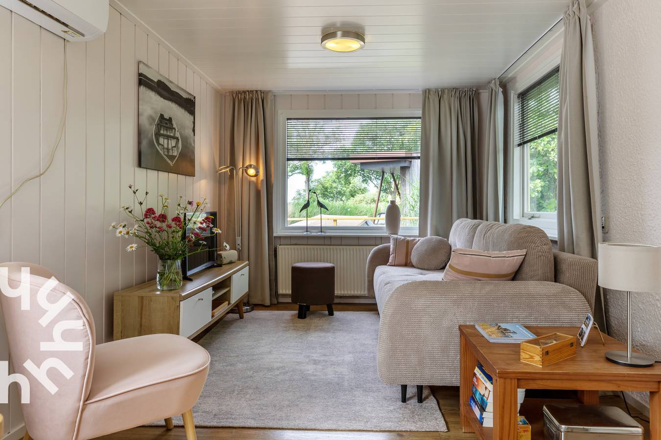Wunderschön gelegenes 2-Personen-Hausboot in Giethoorn mit Blick auf die Weerribben-Wieden in Giethoorn, Nationalpark Weerribben-Wieden