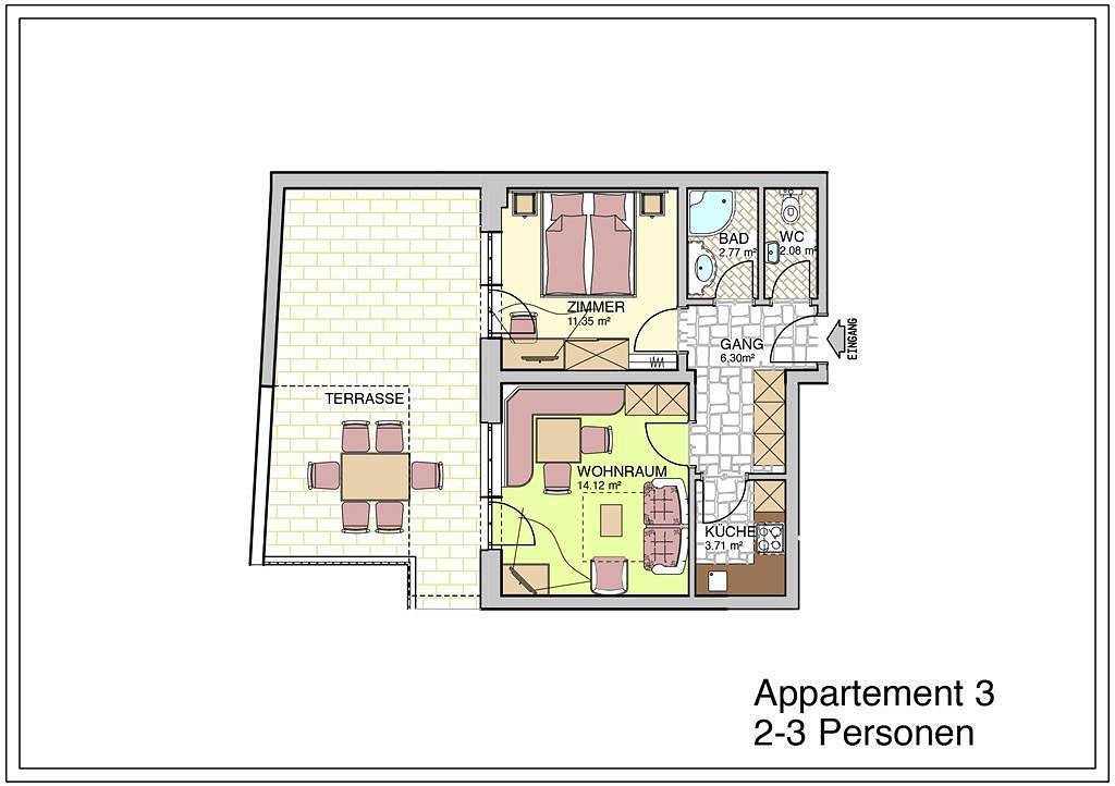 Geheel vakantieappartement, Appartement 3 in Sölden, Ötztal