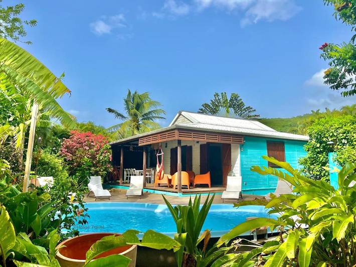 Villa pour 6 personnes, avec jardin ainsi que piscine et vue à Deshaies