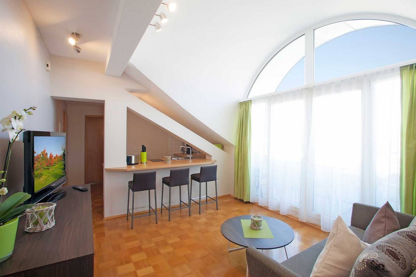 Ganze Wohnung, Appartement 5, 45qm, 1 Schlafzimmer, 1 Wohn-/Schlafzimmer, max. 3 Personen in Wasserburg (Bodensee), Bayerisch Schwaben