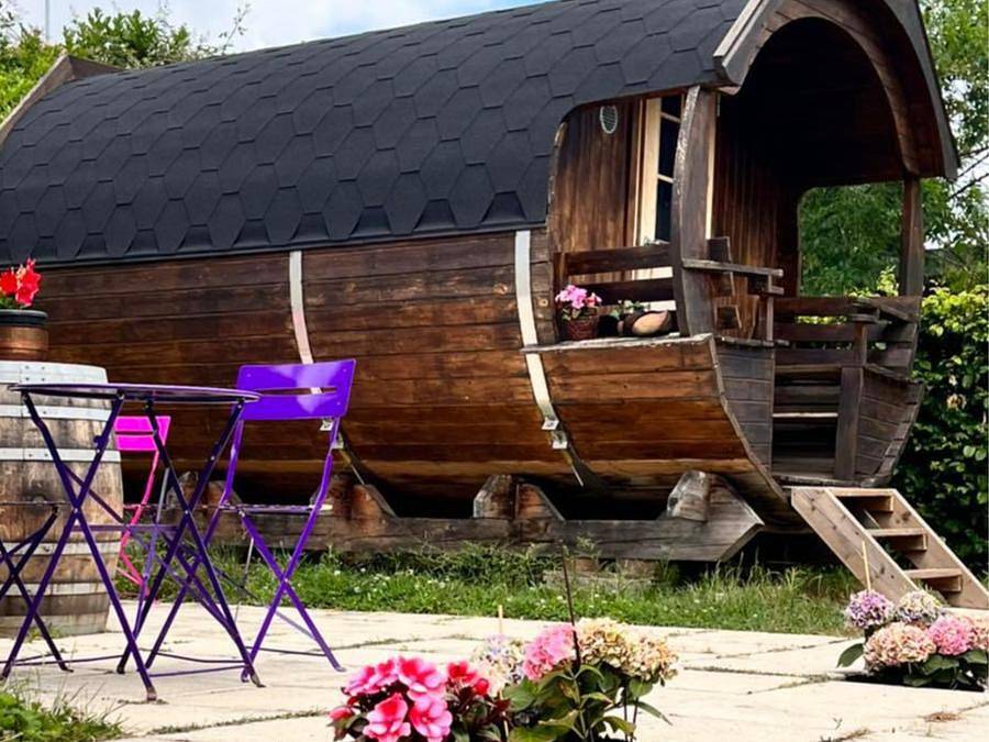 Camping La Grappe Fleurie - Unterkunft 2 personen - Zimmer Tonneau Barrel - 1 Zimmer (ohne Sanitäranlagen) in Fleurie, Beaujolais