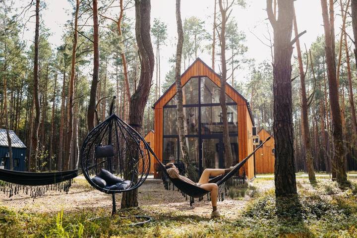 Ferienpark für 6 Personen, mit Ausblick und Garten sowie Sauna, mit Haustier in Polen