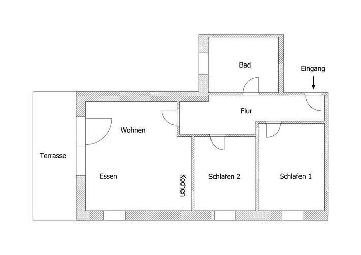 Ferienwohnung für 4 Personen, mit Terrasse in Bensersiel - 2