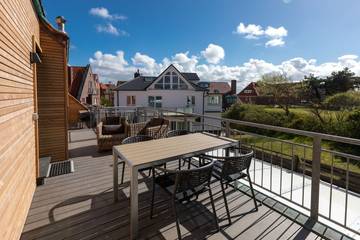 Ferienwohnung für 4 Personen, mit Terrasse und Ausblick, mit Haustier auf Juist
