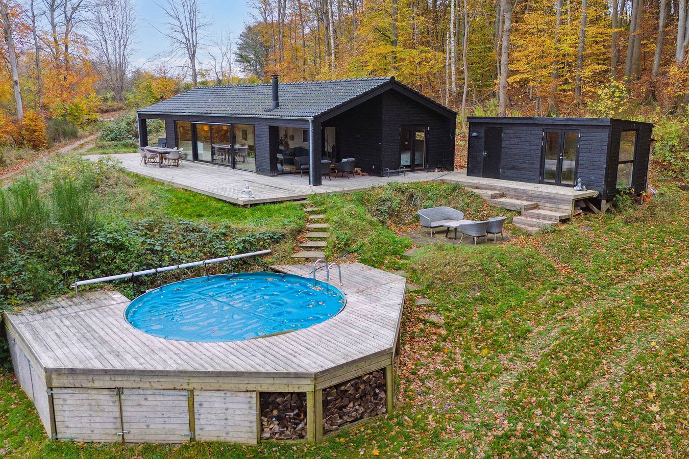 Schönes Ferienhaus mit Meerblick in Veddinge, Fårevejle