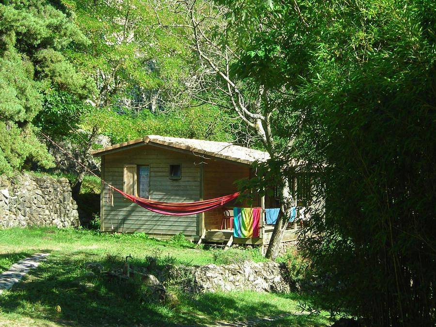Camping Les Lavandes - Chalet 4 personen - Lavender basis in Darbres, Ardèche