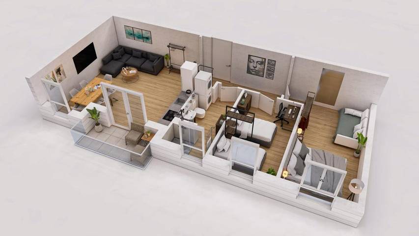 Ferienwohnung für 6 Personen, mit Balkon und Ausblick in Braunschweig - 2