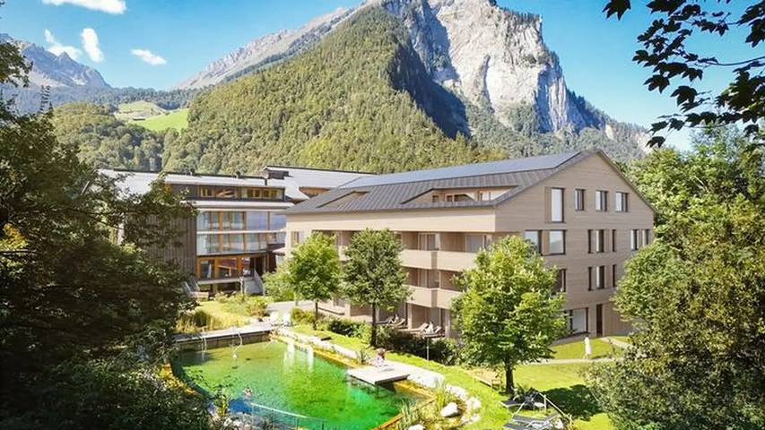 Apartment for 2 people, with pool and sauna as well as garden in Au