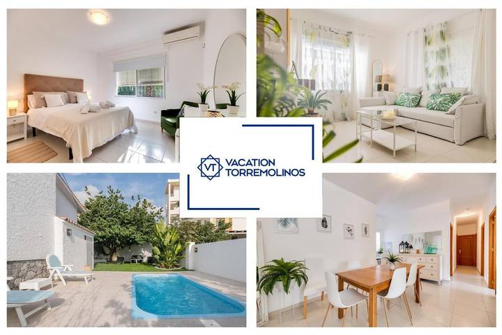 Chalet para 6 personas, con Balcón y Terraza además de Jardín y Piscina en La Carihuela