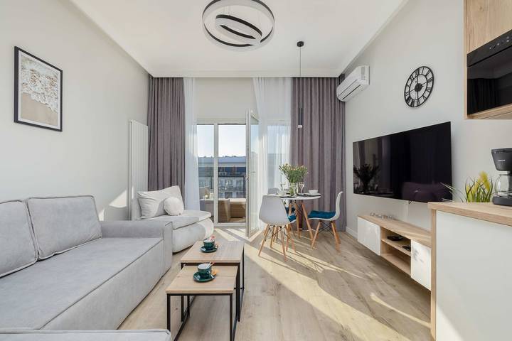 Studio dla 3 osób, z jacuzzi i sauna oraz basen i balkon/ taras w Wyspa Wolin