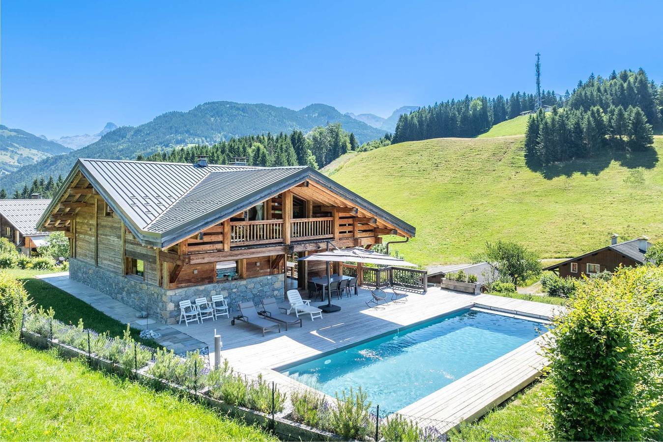 Clos Fromaget Ph : Chalet 5 étoiles avec piscine d'été et home cinéma in Saint-Jean-de-Sixt, Annecy und Umgebung
