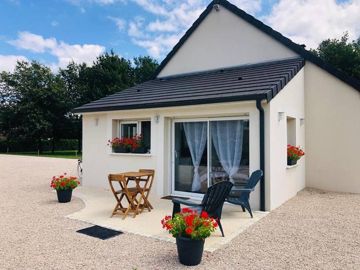 Maison de vacances pour 3 personnes, avec vue ainsi que terrasse et jardin