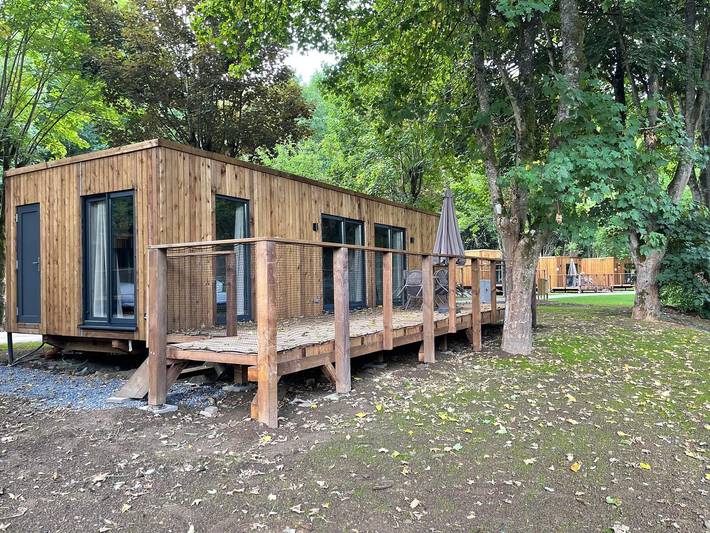 Blokhut voor 6 personen, met balkon/terras en terras in Houffalize