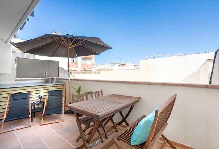 Ferienwohnung für 2 Personen, mit Balkon und Terrasse sowie Ausblick in Mataró - 3