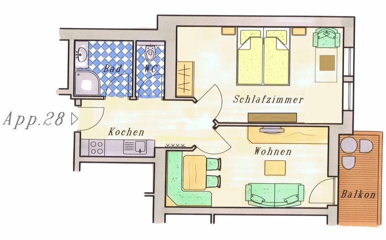 Ferienwohnung für 4 Personen, mit Balkon und Garten sowie Sauna und Ausblick in Großarl - 2
