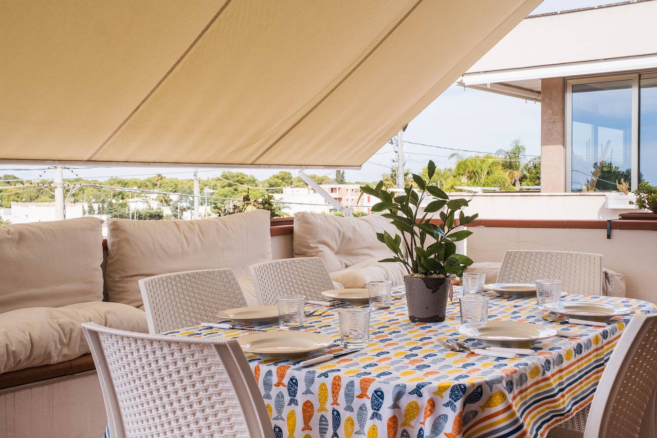 Villa 'Vacanze Serene' con vistas al mar, Wi-Fi y aire acondicionado in Nardò, Nardò (municipio)