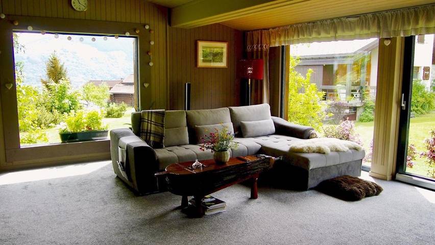 Ferienhaus für 6 Personen, mit Terrasse und Garten sowie Sauna und Ausblick