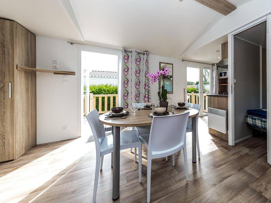 Camping La Roche Percée - Stacaravan 5 personen - Tv in Fouesnant, Côte de Cornouaille
