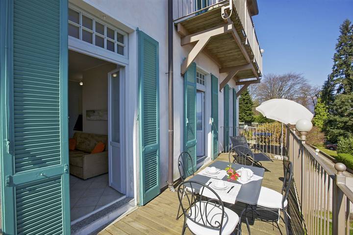 Ferienwohnung für 4 Personen, mit Seeblick und Pool sowie Balkon und Garten, mit Haustier am Lago Maggiore - 4