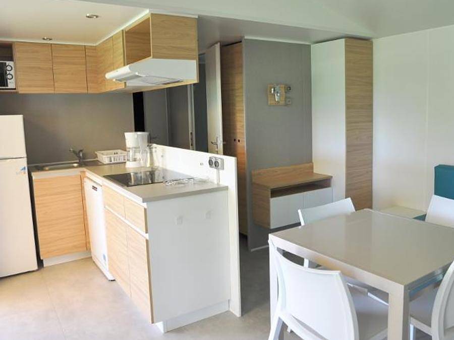 Flower Camping et Base de Loisirs de Rouffiac - Mobilheim 6 personen - Mobil Home Aventure Confort 38m² - 3 Schlafzimmer 6 pers in Angoisse, Périgord Vert