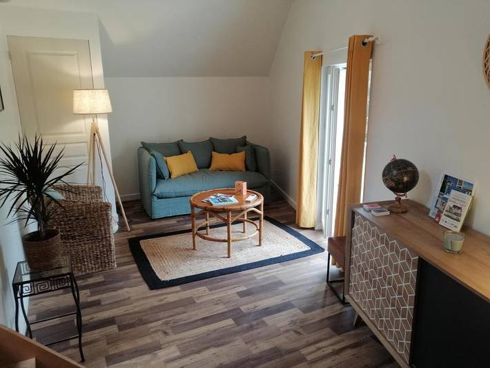 Appartement de vacances pour 3 personnes, avec Terrasse ainsi que Jardin et Vue