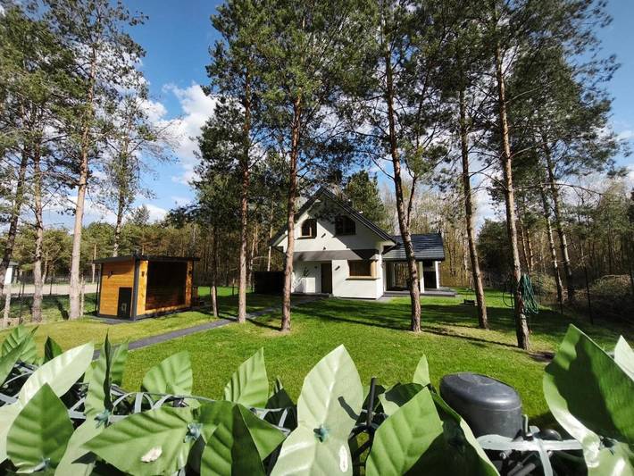 Dom dla 11 osób, z Taras i Ogród oraz Sauna i Widok w Jezioro Białe