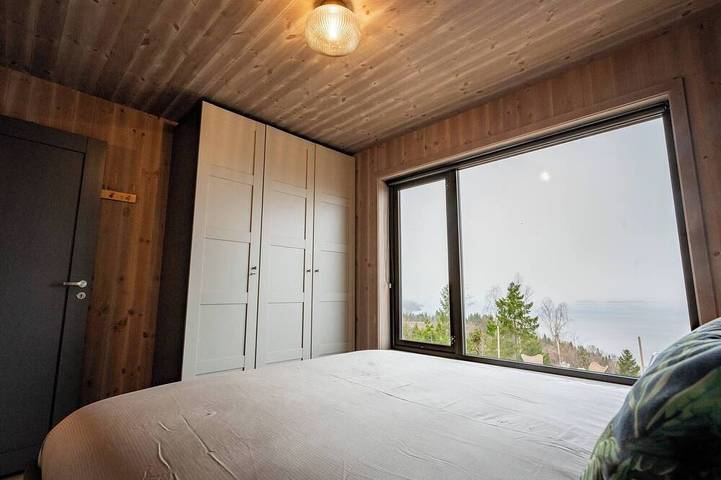 Luxuskabine, Wellnessbereich und Blick über den Tyrifjord in Modum