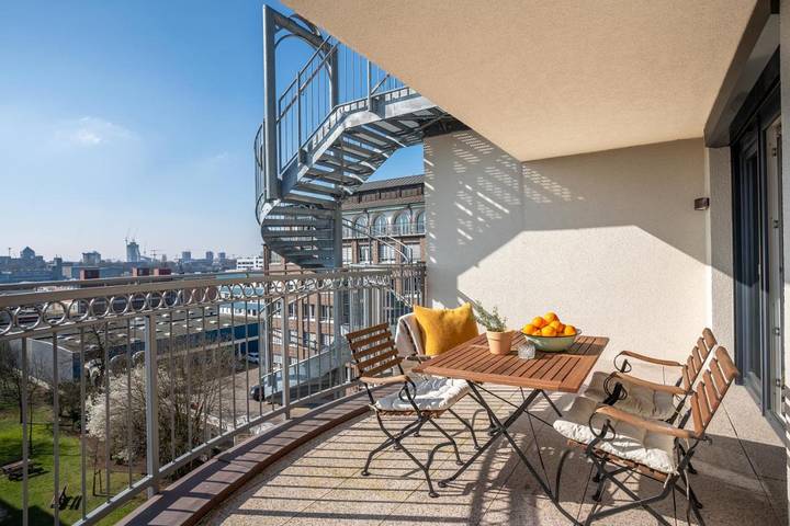 Ferienwohnung für 4 Personen, mit Balkon und Seeblick sowie Ausblick in Hamburg - 2