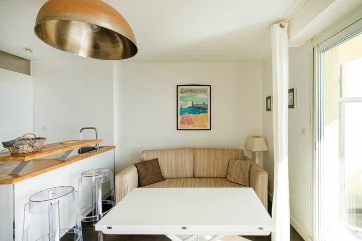 Entire studio, Grand Large Studio Apartment – Ocean View, Perfect for a Getaway in Capbreton in Capbreton, Côte d’Argent