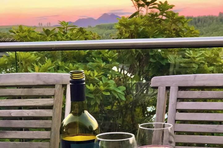 Log cabin for 6 people, with garden in Oban