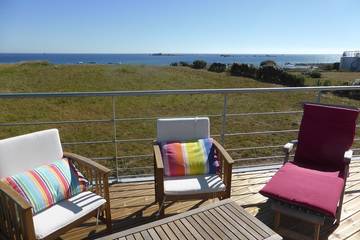 Gîte pour 5 personnes, avec balcon et jardin dans Plage du palue du Cosquer