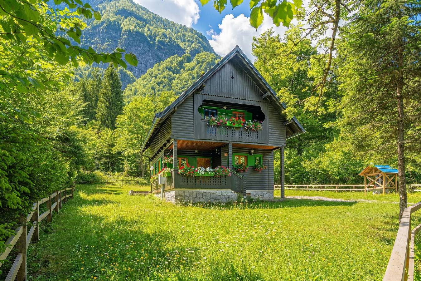 Alpine Chalet Metka at Lake Bohinj in Wochein, Triglav Nationalpark