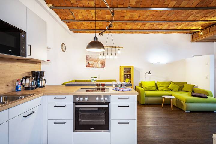 Appartement entier, Appartement de vacances accessible "Käserei" avec terrasse privée et Wi-Fi. in Argenbühl, Region Bodensee-Oberschwaben