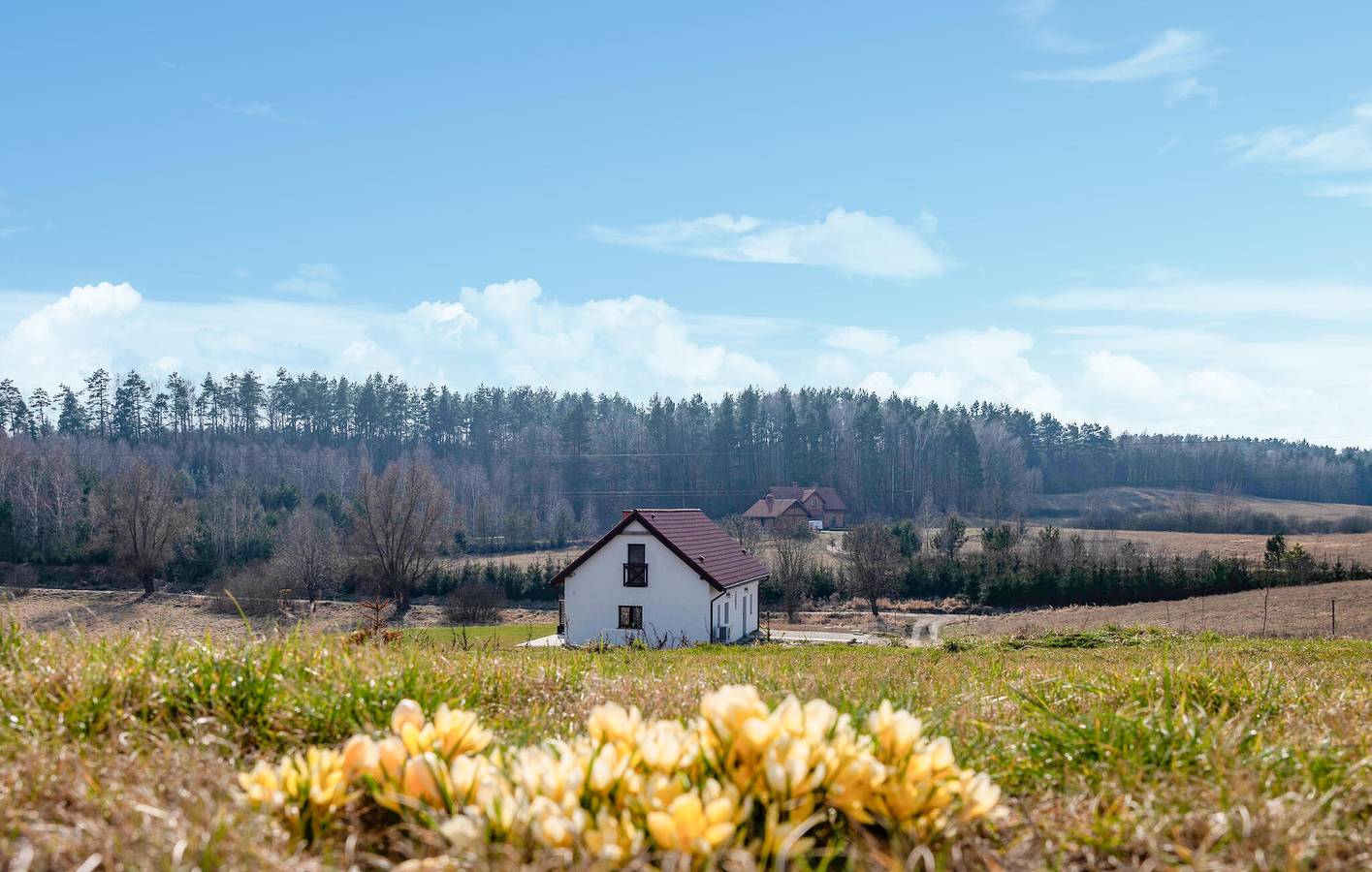 Ferienhaus für 4 Personen mit Terrasse in Powiat Olsztyński