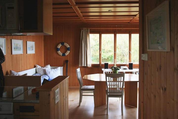 Ferienhaus für 5 Personen, mit Balkon und Terrasse sowie Garten und Seeblick im Thurgau